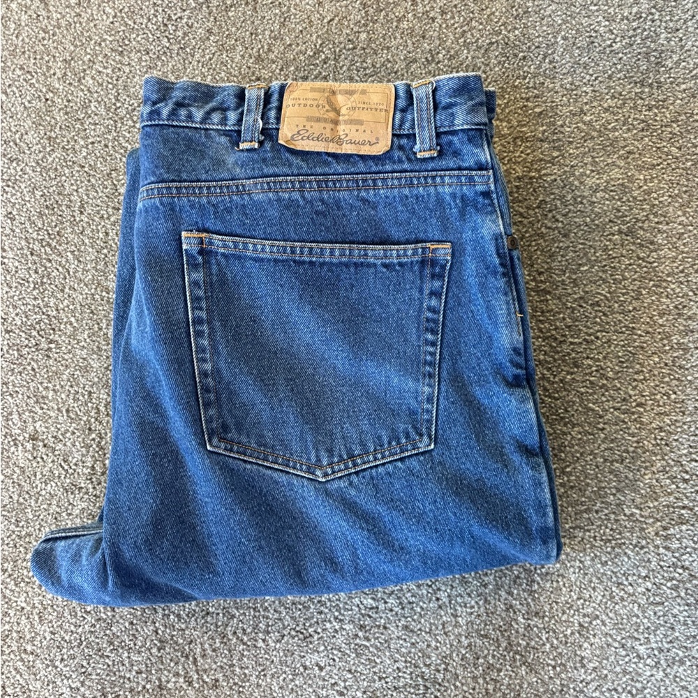 Eddie Bauer Men's Relaxed Fit Denim Jeans - fleece lined